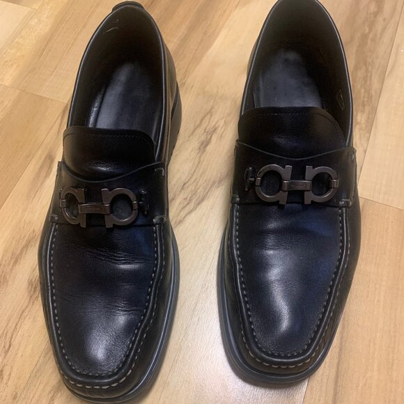 Salvatore Ferragamo Black Loafers - Picture 1 of 16